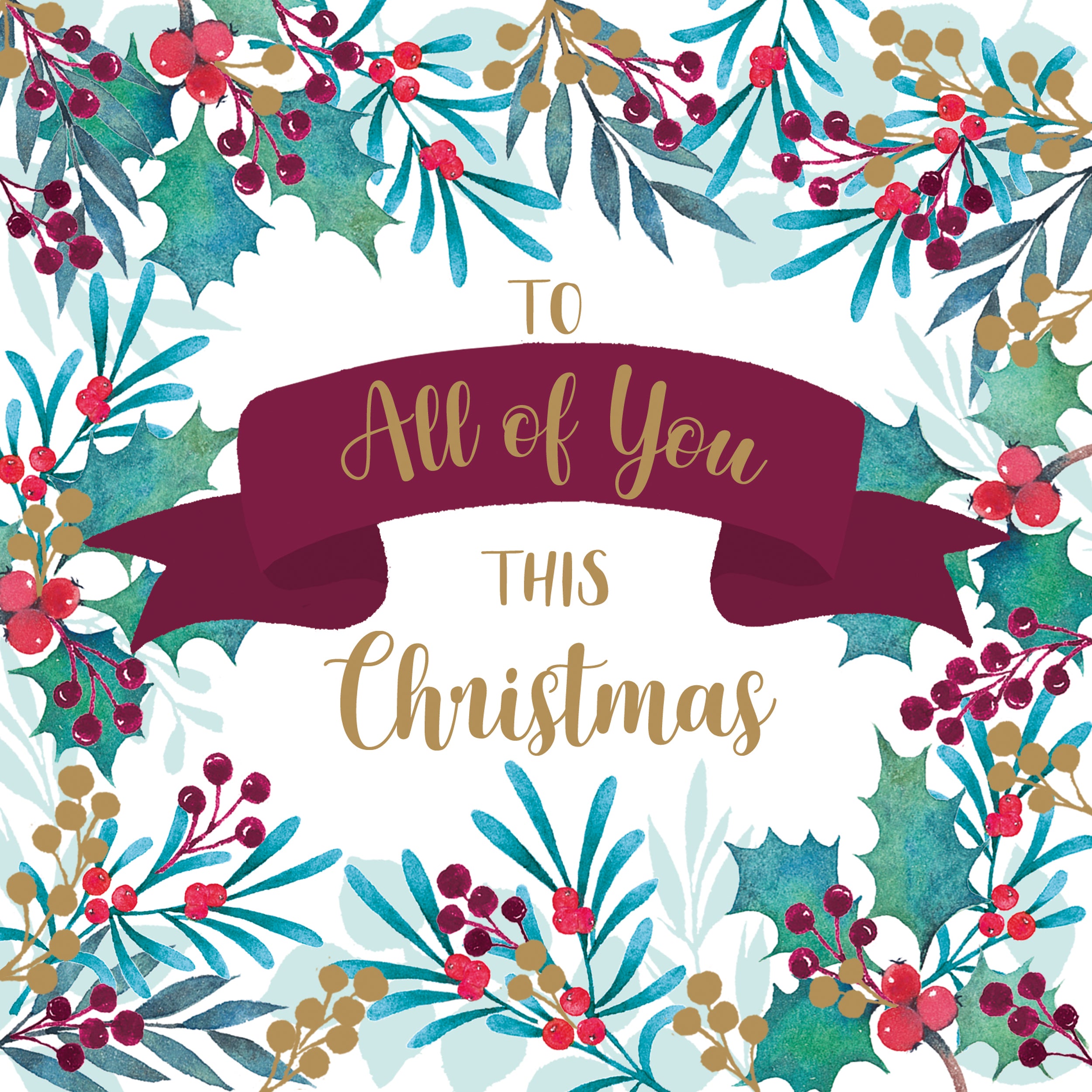 otter-house-christmas-all-of-you-weihnachtskarte-beeren-stechpalme image 1