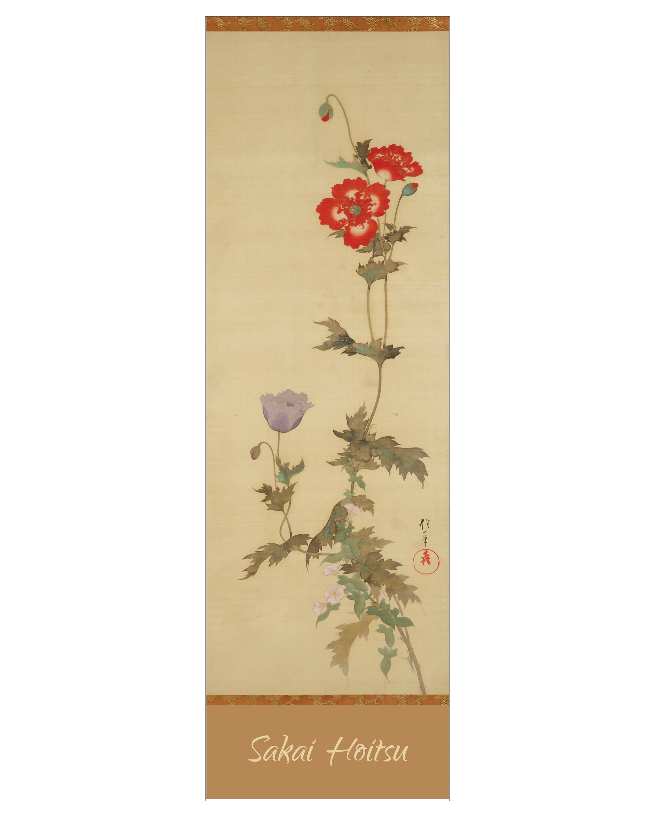 pomegranate-sakai-hoitsu-poppies-morning-glories-lesezeichen image 1