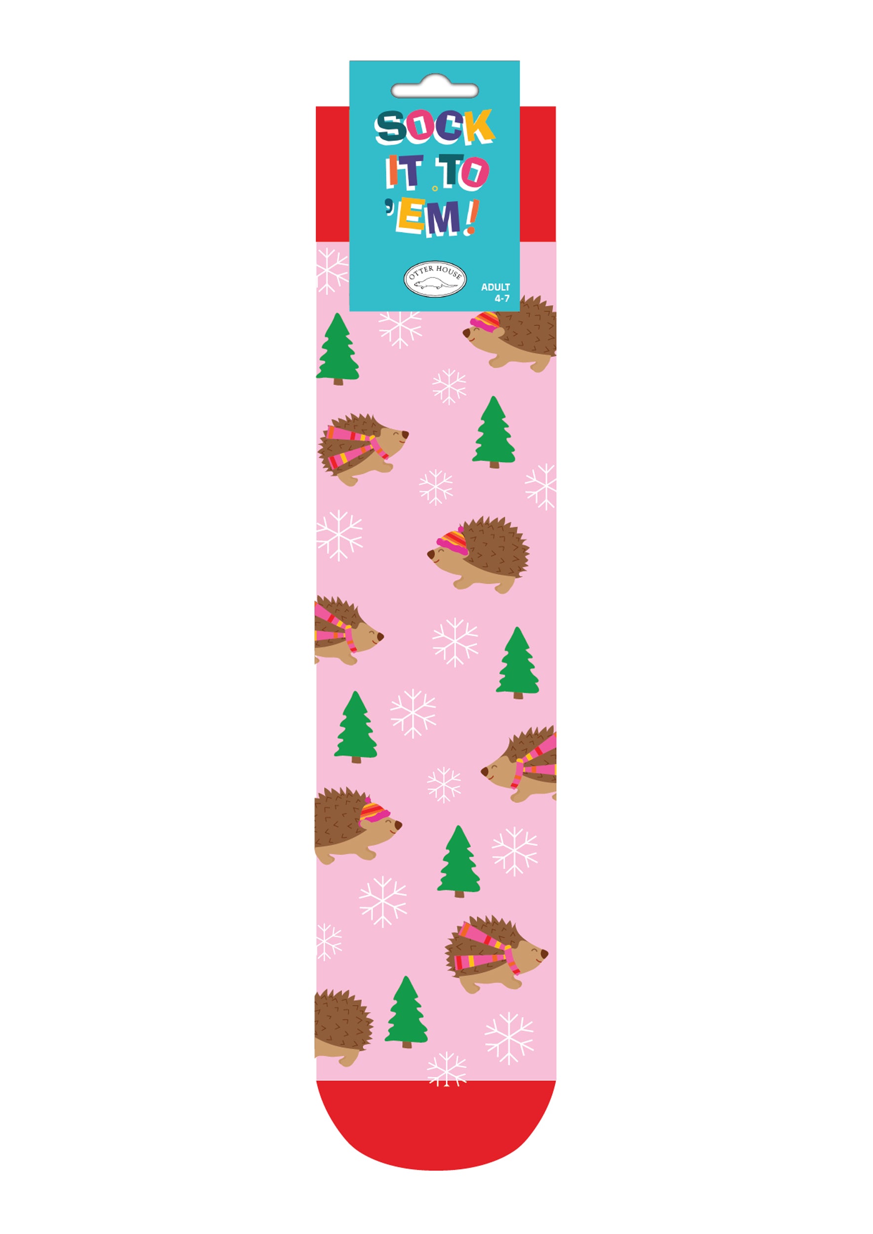 otter-house-festive-hedgehogs-socken-1-paar-weihnachten image 1