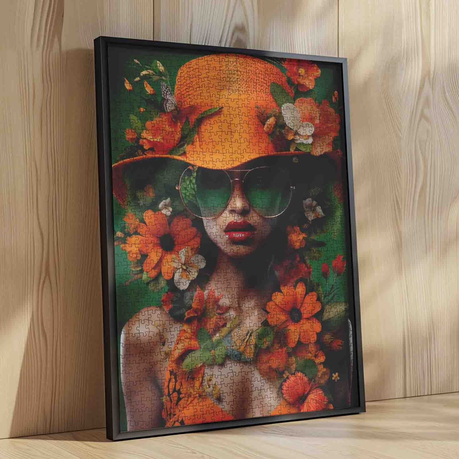 tucocoo-graffitic-woman-tropical-plants-puzzle-1000-teile image 4