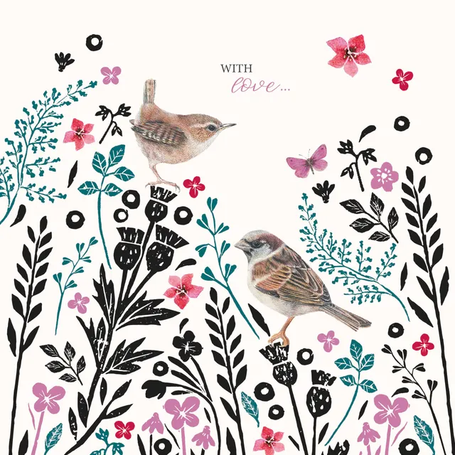 otter-house-wildflower-birds-gru-karte-v-gel image 1