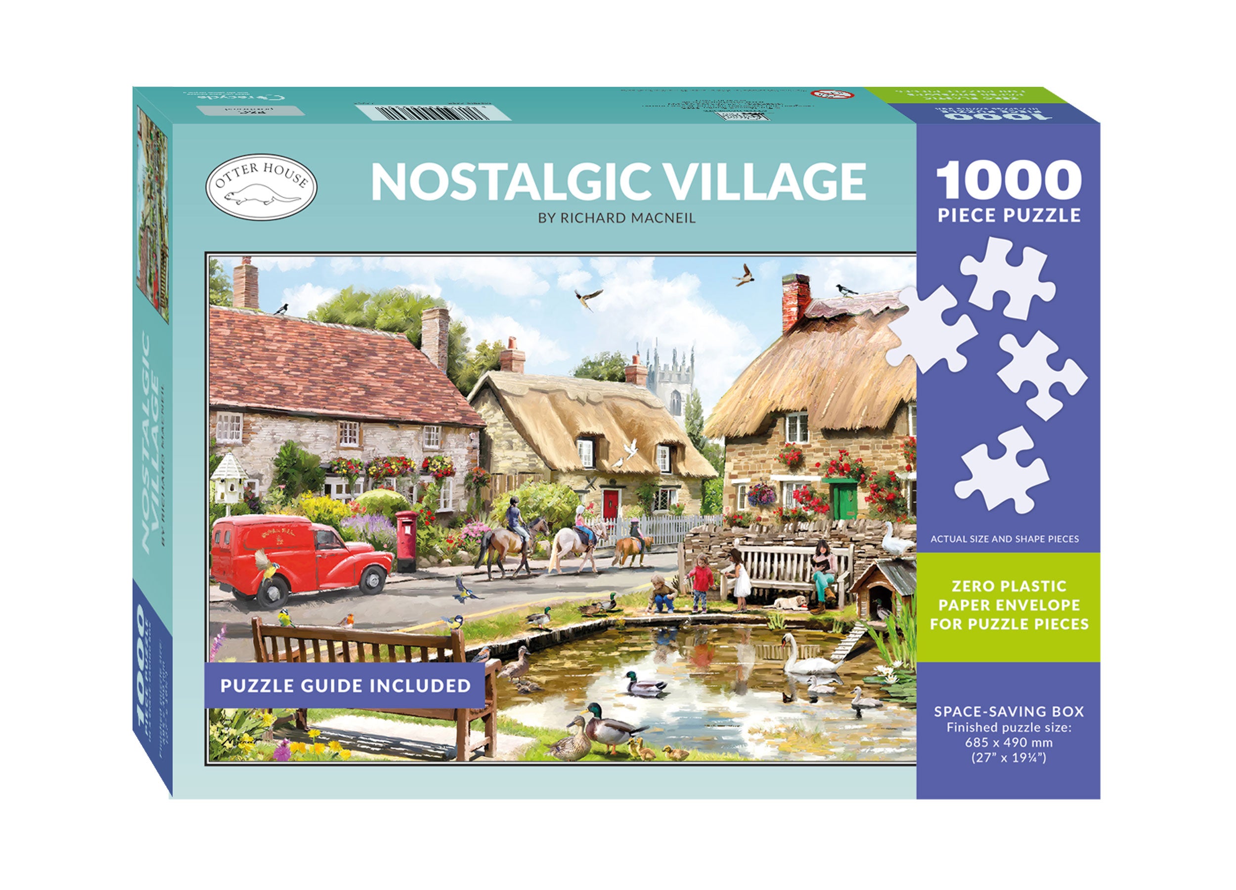otter-house-nostalgic-village-puzzle-1000-teile-dorf-see image 2