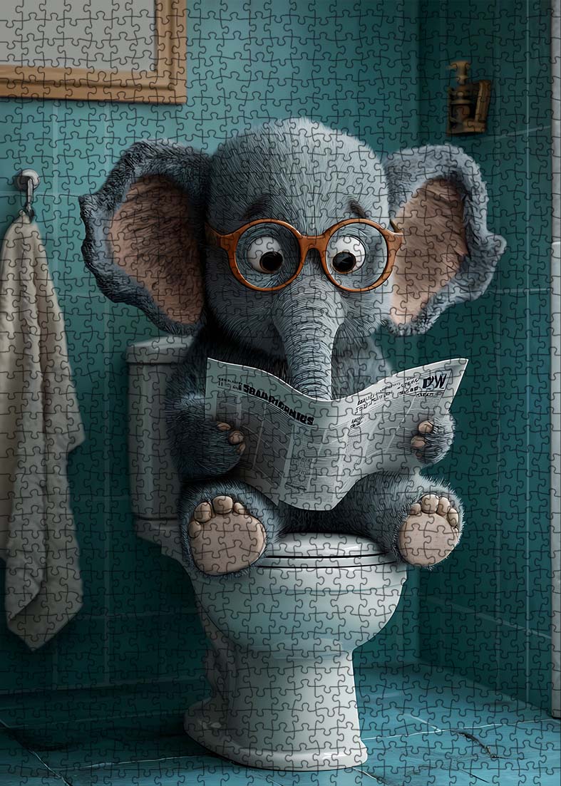 tucocoo-playful-elephant-in-glasses-puzzle-1000-teile-elefant image 2