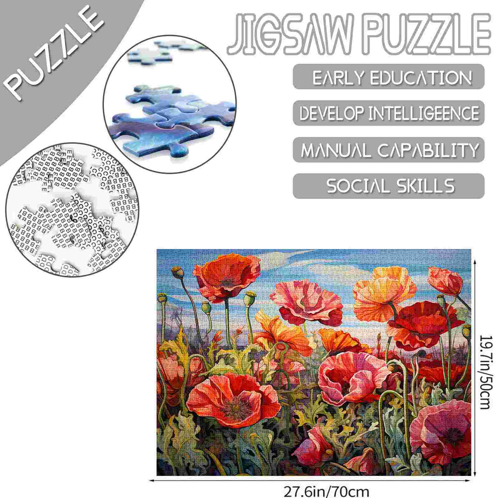 tucocoo-poppy-field-puzzle-1000-teile-mohnfeld image 4