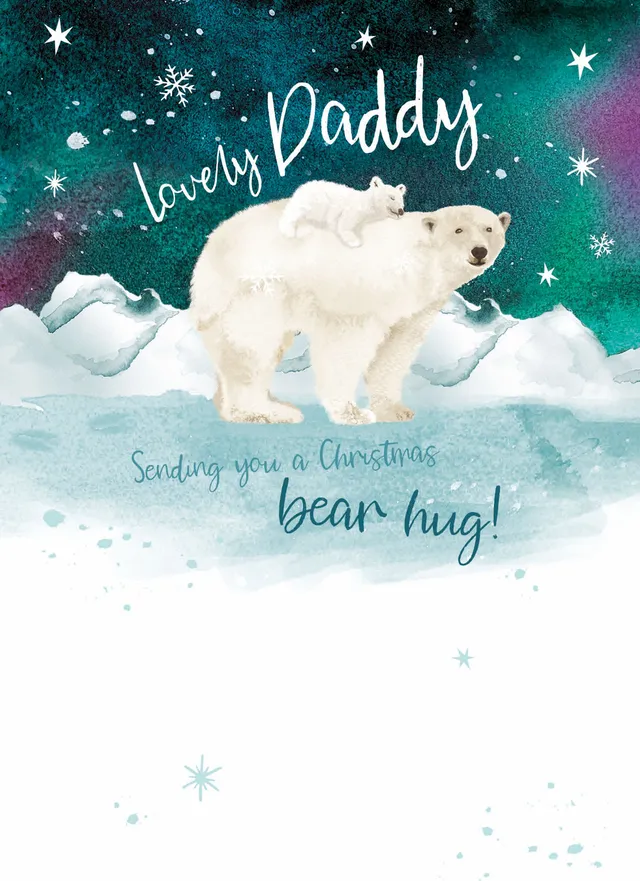otter-house-christmas-weihnachtskarte-daddy-eisb-r-mit-jungtier image 1