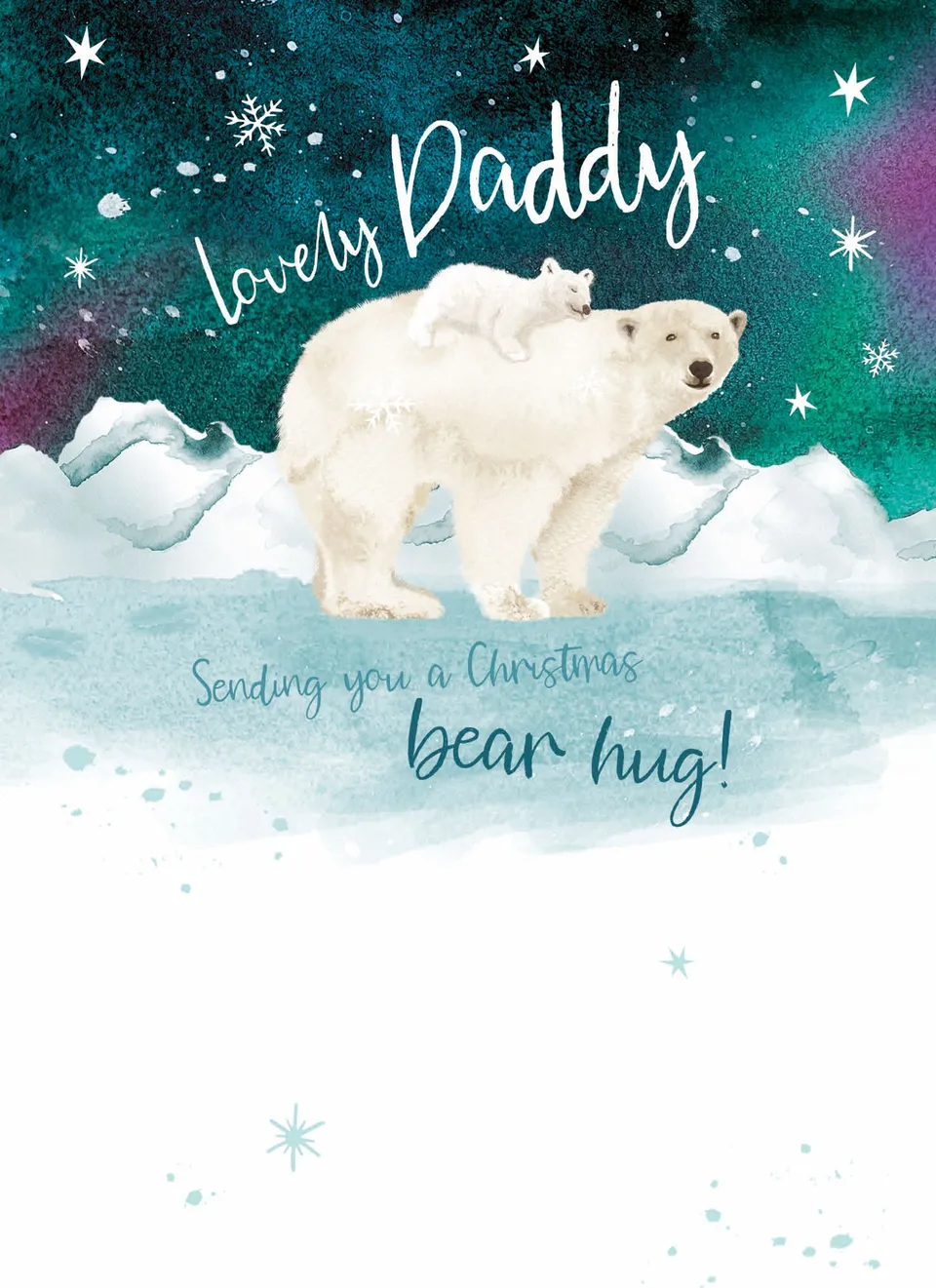 otter-house-christmas-weihnachtskarte-daddy-eisb-r-mit-jungtier image 1