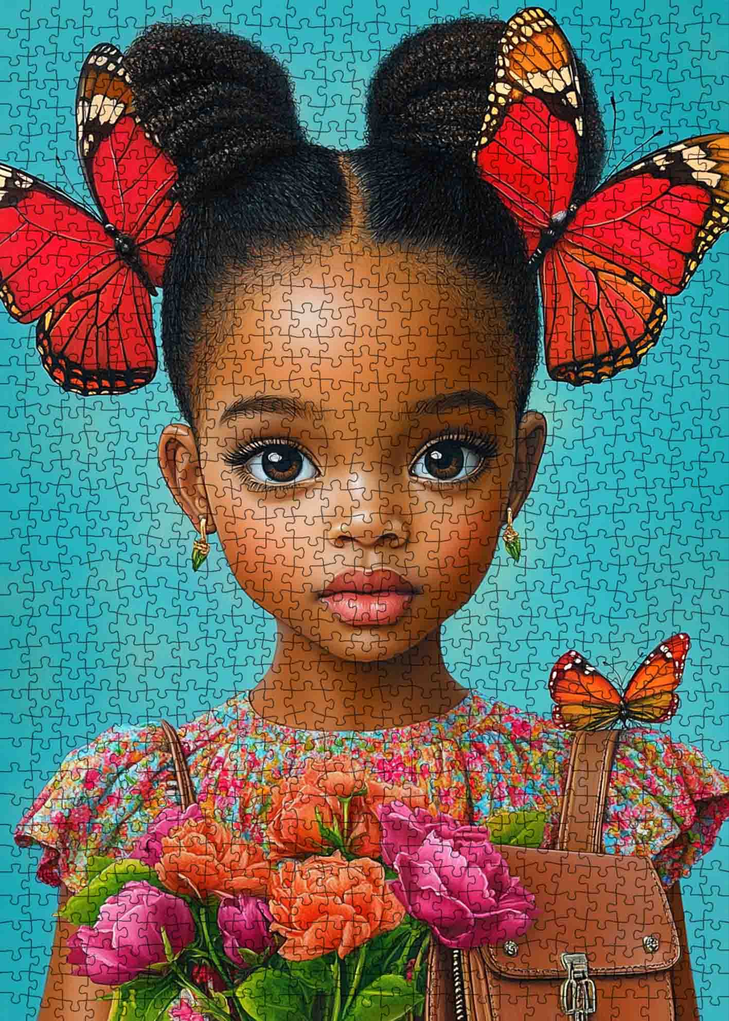 tucocoo-jigsaw-puzzles-butterfly-girl-with-flowers-puzzle-1000-teile image 2