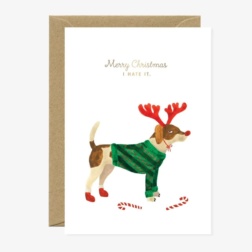 all-the-ways-to-say-i-hate-it-weihnachtskarte-a6-ugly-sweater image 1