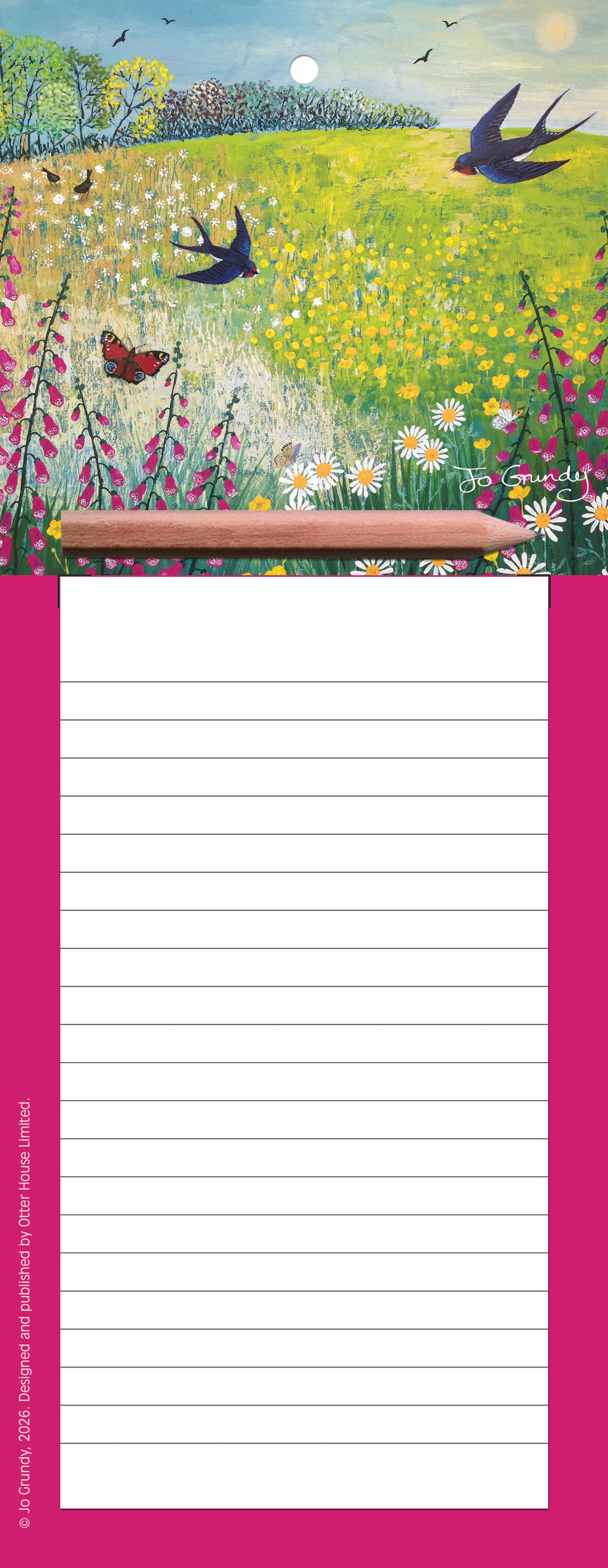 otter-house-jo-grundy-magnet-memo-block-schmetterlinge image 1