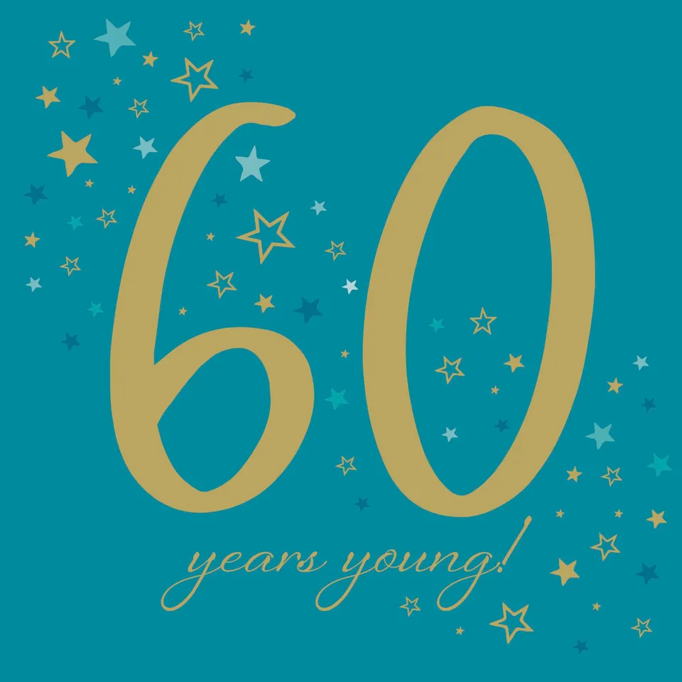 otter-house-age-to-celebrate-60-geburtstagskarte-foil image 1