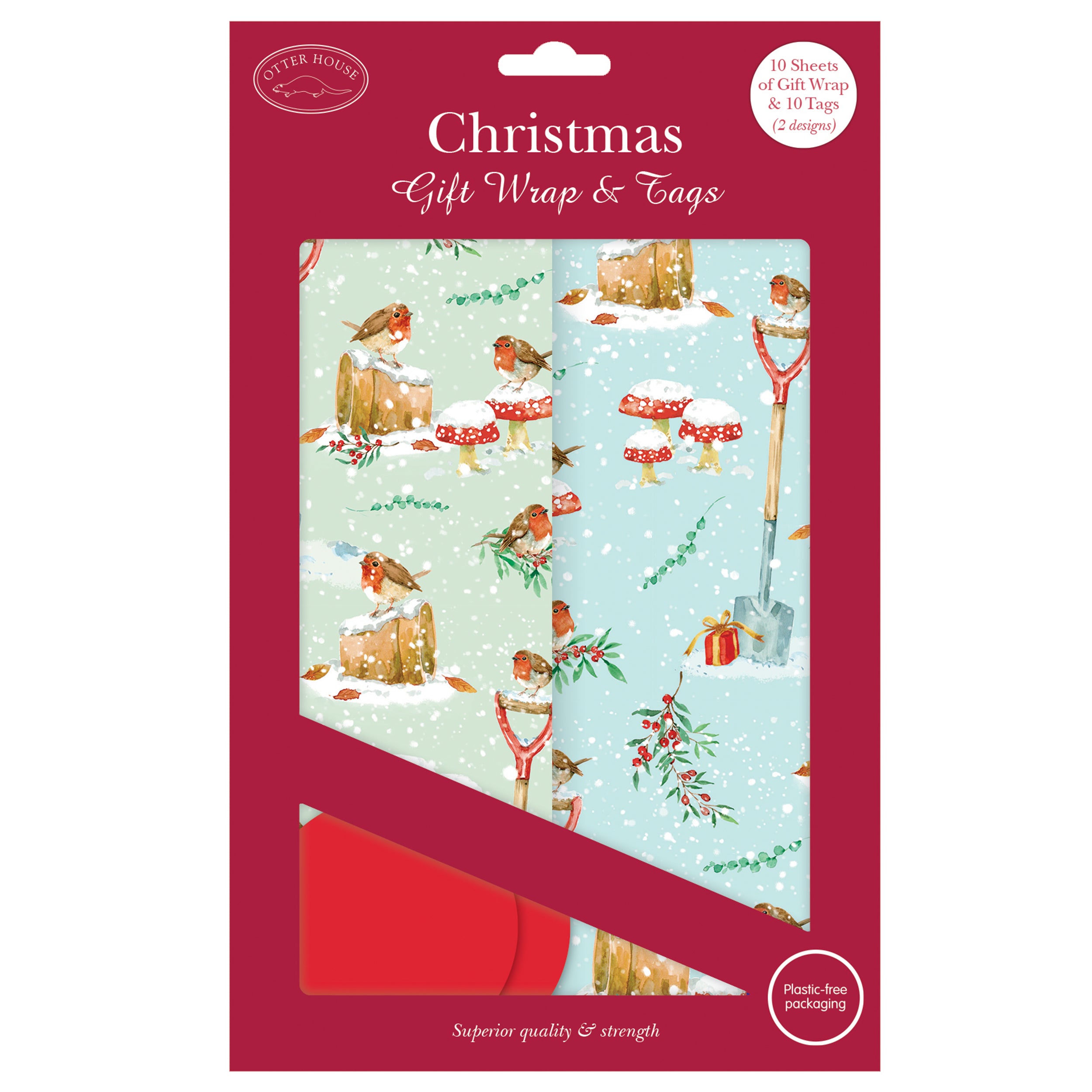 otter-house-robins-lookout-geschenkpapier-10-bogen-tags image 1