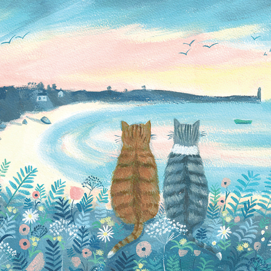otter-house-quayside-gallery-sunset-cats-grusskarte-katzen image 1