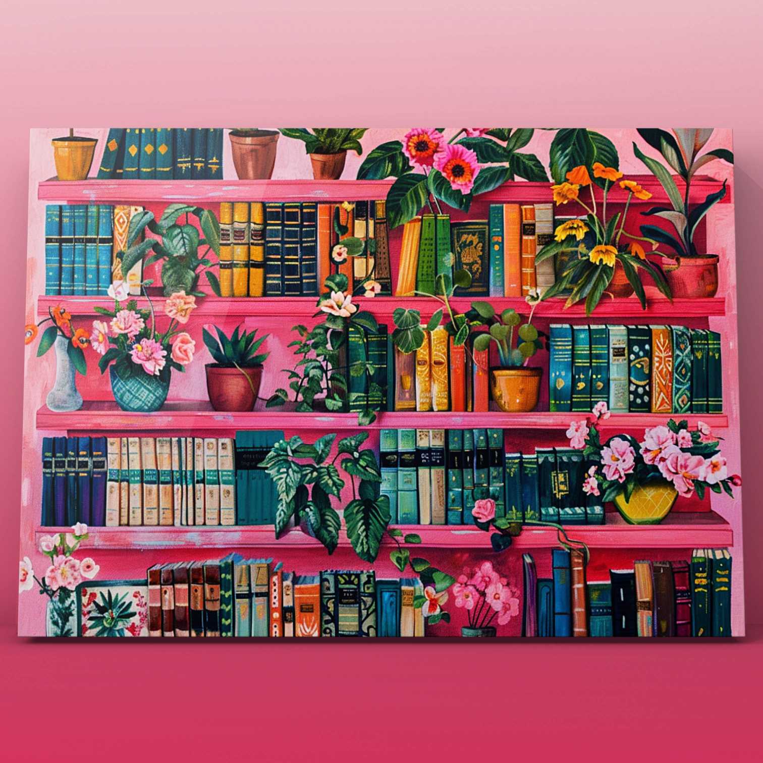 tucocoo-pink-bookshelf-malen-nach-zahlen-40x50cm-blumen image 2