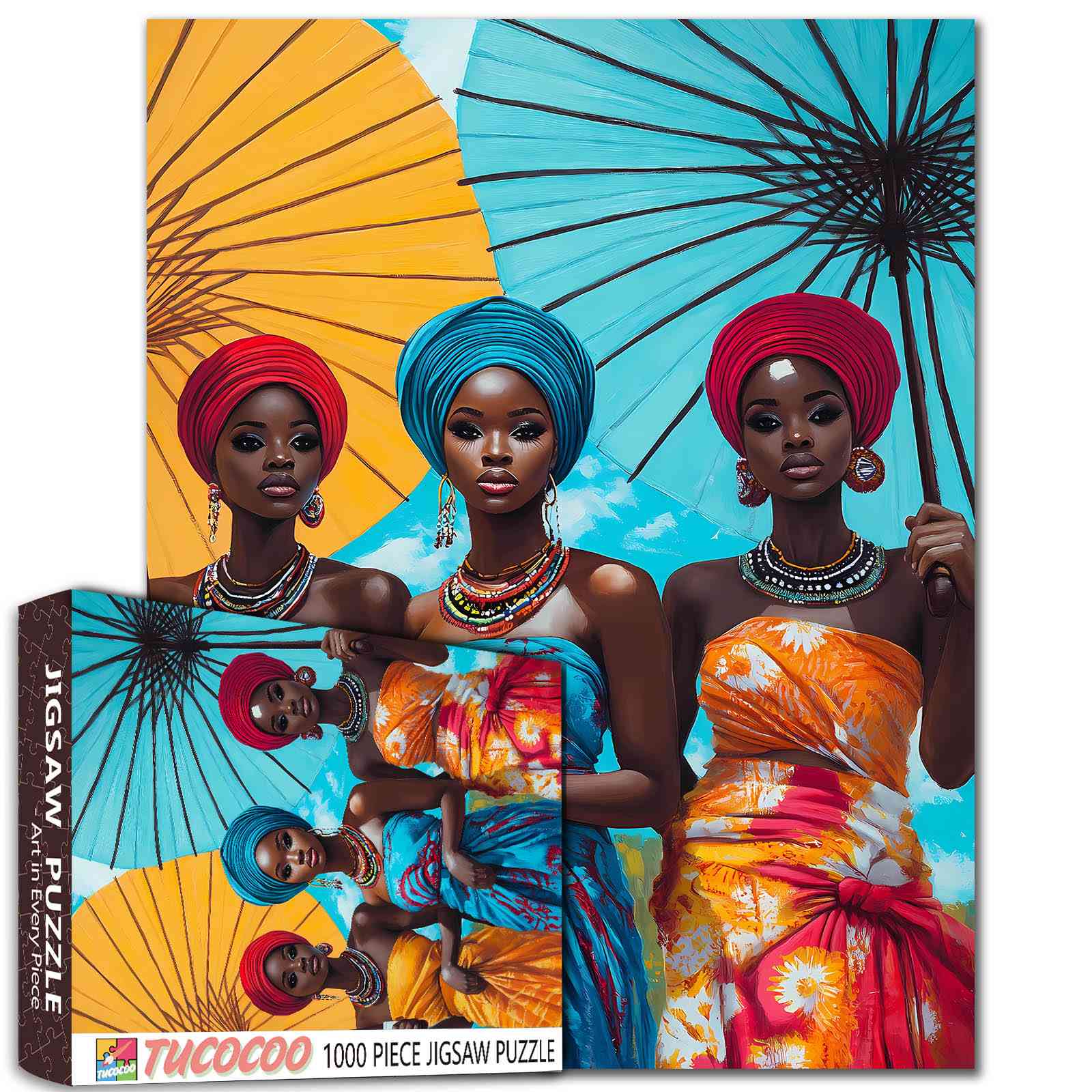 tucocoo-african-beauty-parasols-puzzle-1000-teile image 1