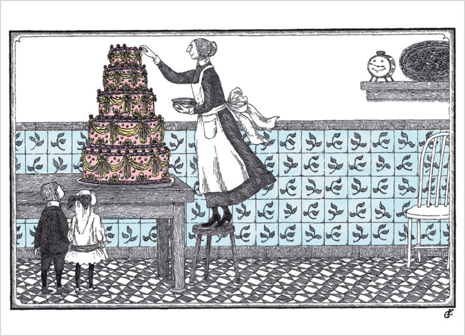 pomegranate-birthday-cards-edward-gorey-cake-geburtstagskarte image 1