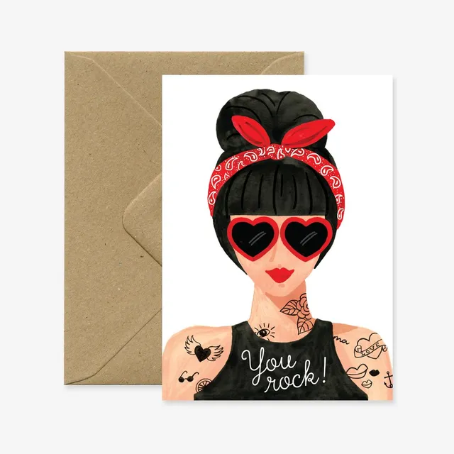 all-the-ways-to-say-hipster-girl-gru-karte-a6-retro-chic image 1