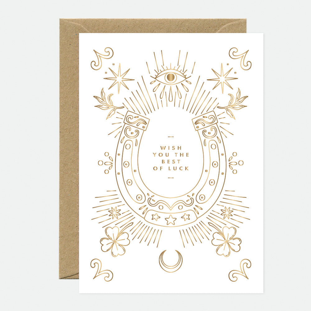 all-the-ways-to-say-greeting-cards-horseshoe-gl-ckskarte-a6-gold image 1