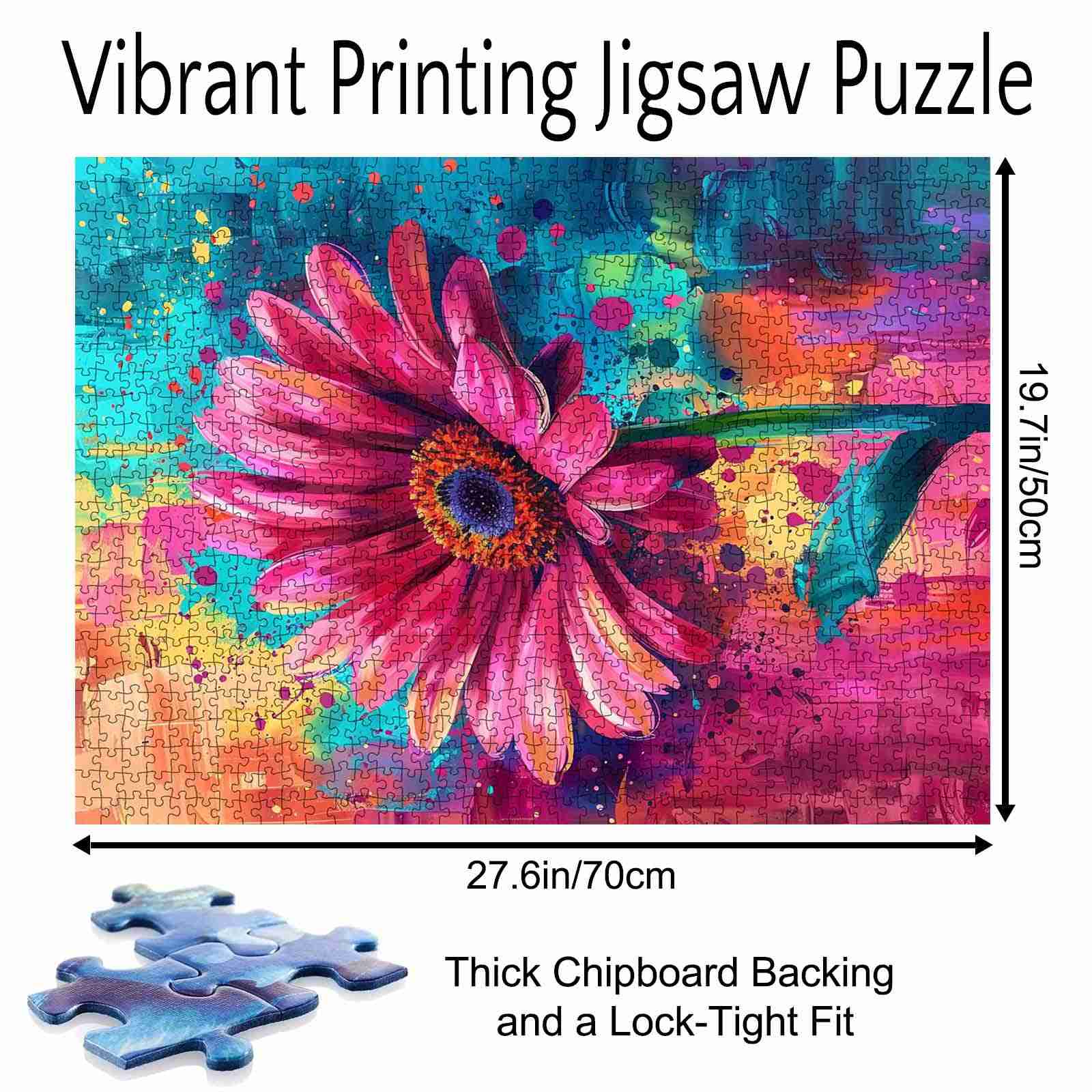 tucocoo-jigsaw-puzzles-colorful-blooming-daisy-puzzle-1000-teile-blume image 5
