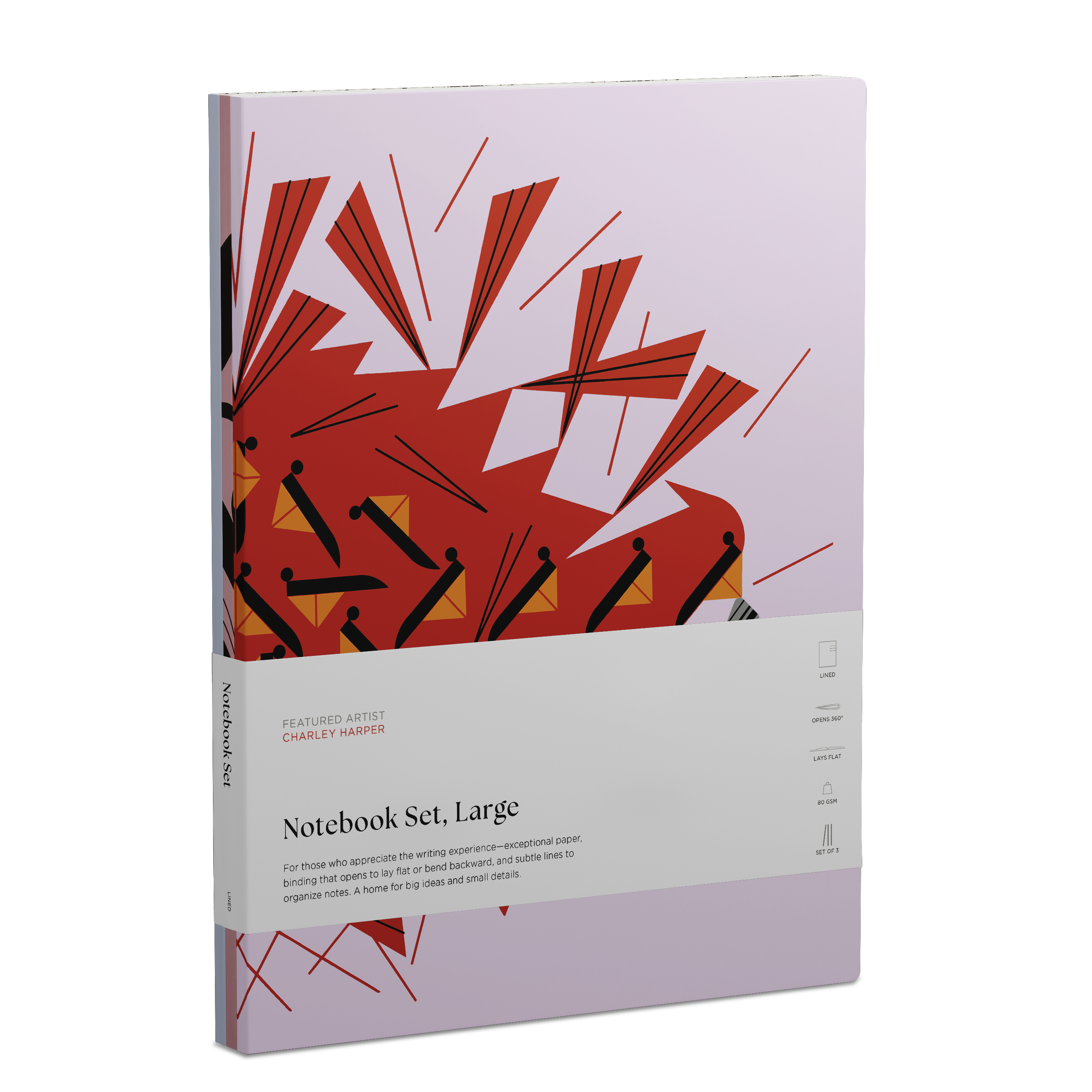 pomegranate-charley-harper-notizbuch-set-large-v-gel-3-st-ck image 1
