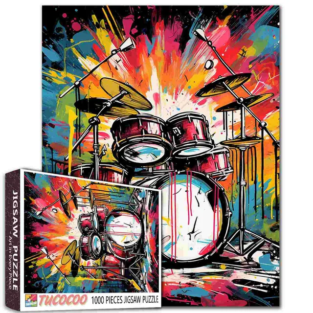tucocoo-jigsaw-puzzles-puzzle-graffiti-drums-1000-teile-musik image 1