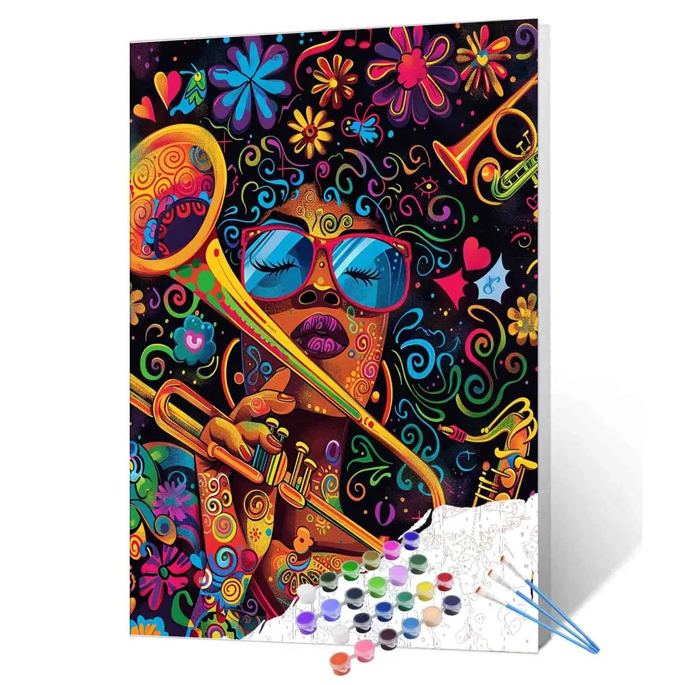 tucocoo-paint-by-numbers-groovy-jazz-vibes-malset-40x50-cm image 1
