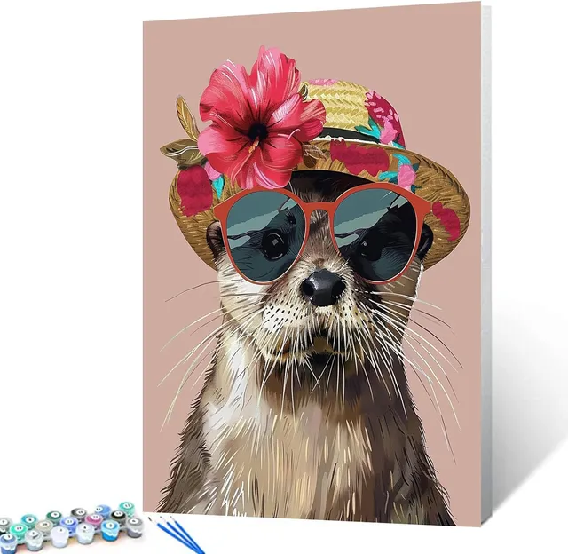 tucocoo-sea-otter-malen-nach-zahlen-16x20-seeotter-ohne-rahmen image 1
