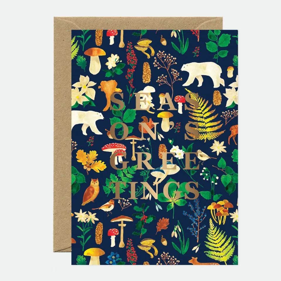 all-the-ways-to-say-herbarium-greetings-gru-karte-a6-gold image 1