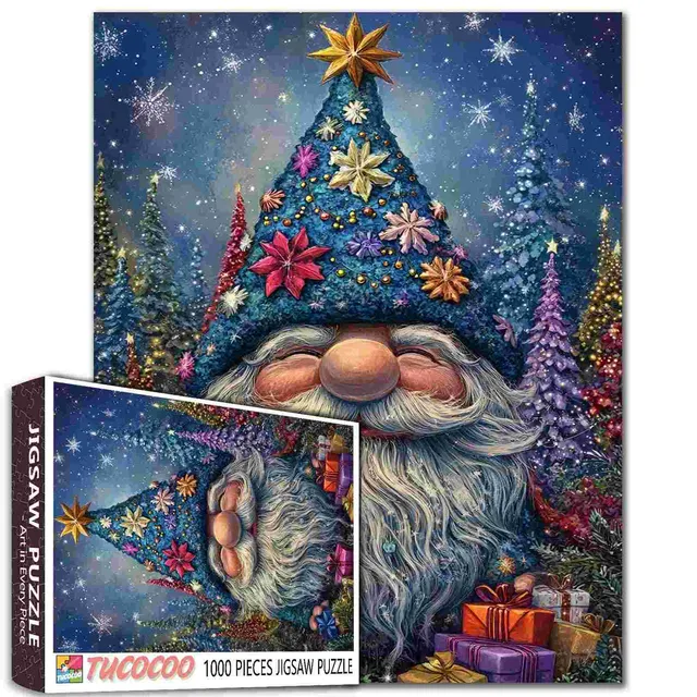 tucocoo-star-crowned-gnome-puzzle-1000-teile-weihnachten image 1