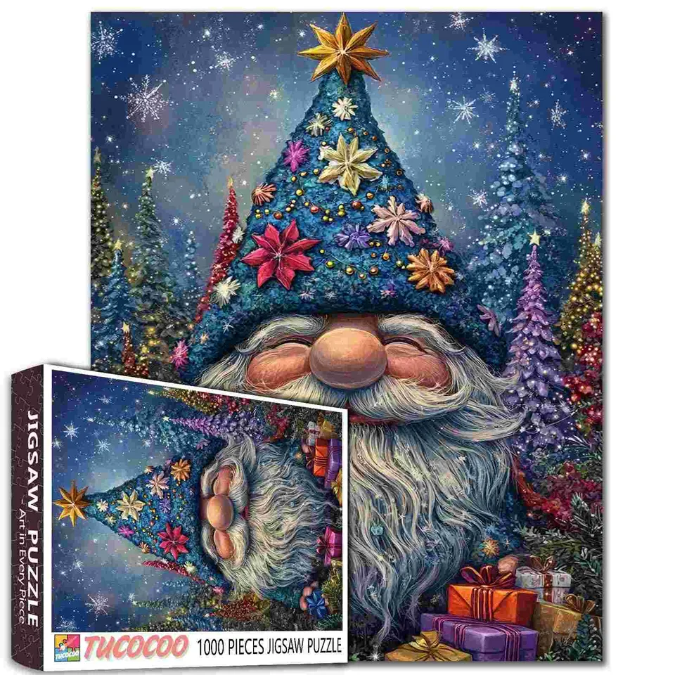 tucocoo-star-crowned-gnome-puzzle-1000-teile-weihnachten image 1