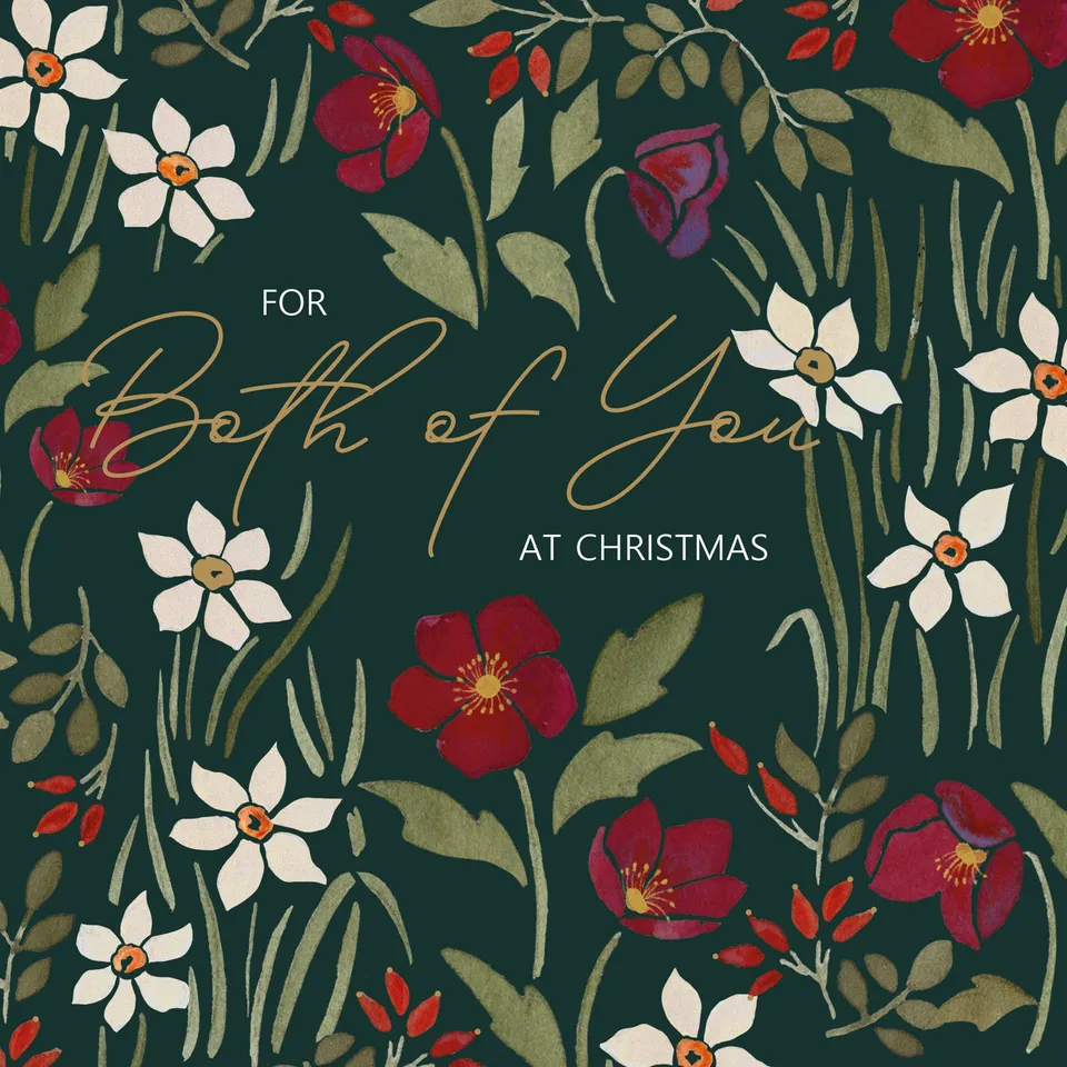otter-house-weihnachtskarte-to-the-both-of-you-floral image 1