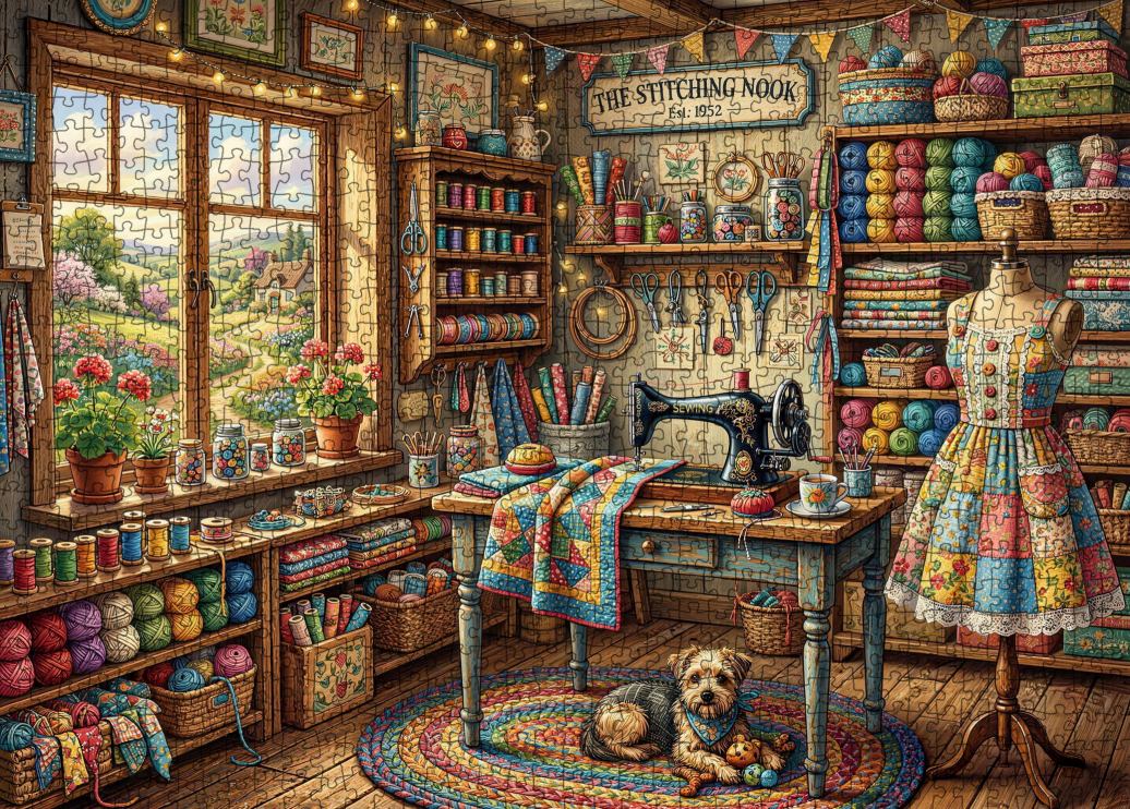 tucocoo-cozy-sewing-quilting-room-puzzle-1000-teile-n-hen image 2