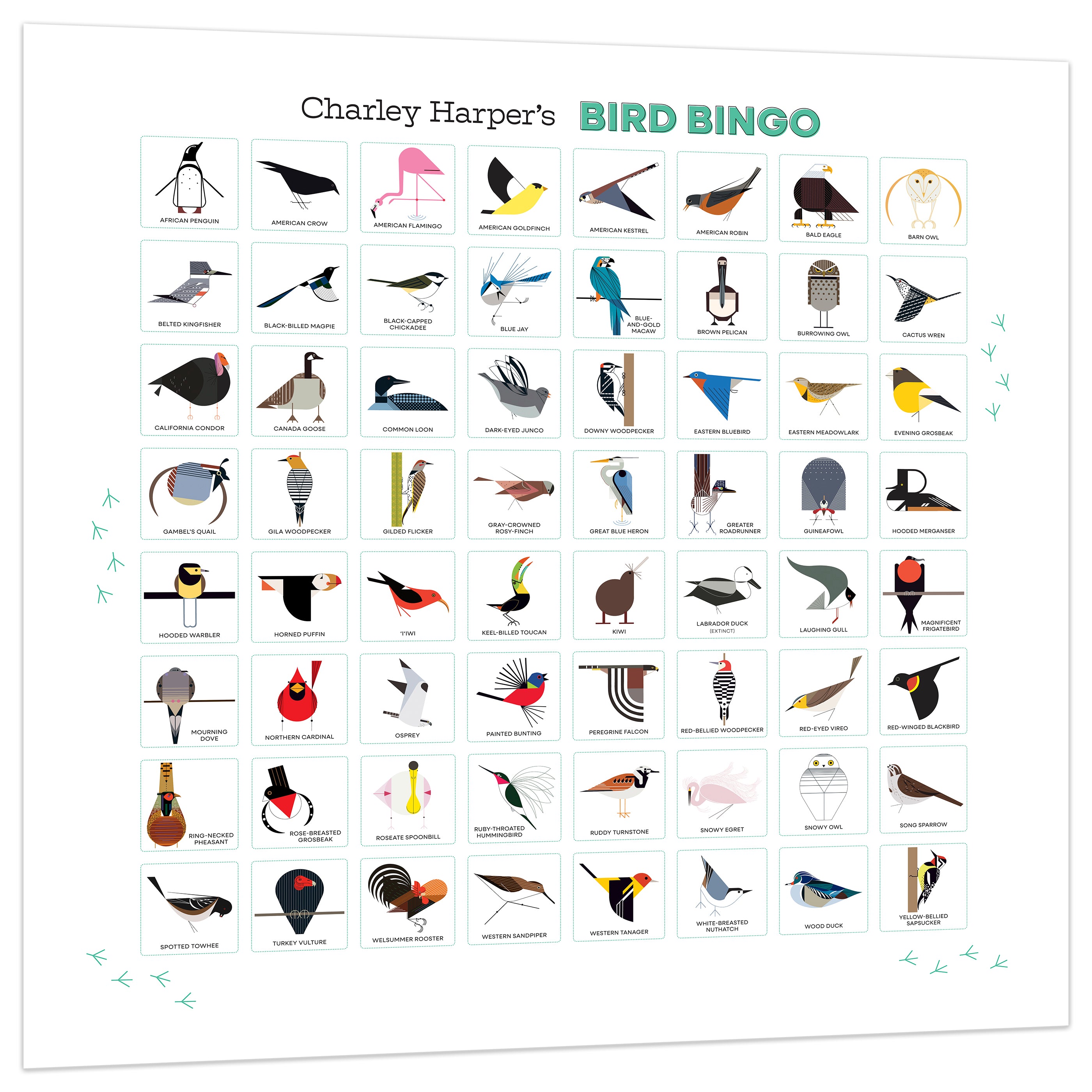 pomegranate-charley-harper-bird-bingo-spiel-v-gel image 3