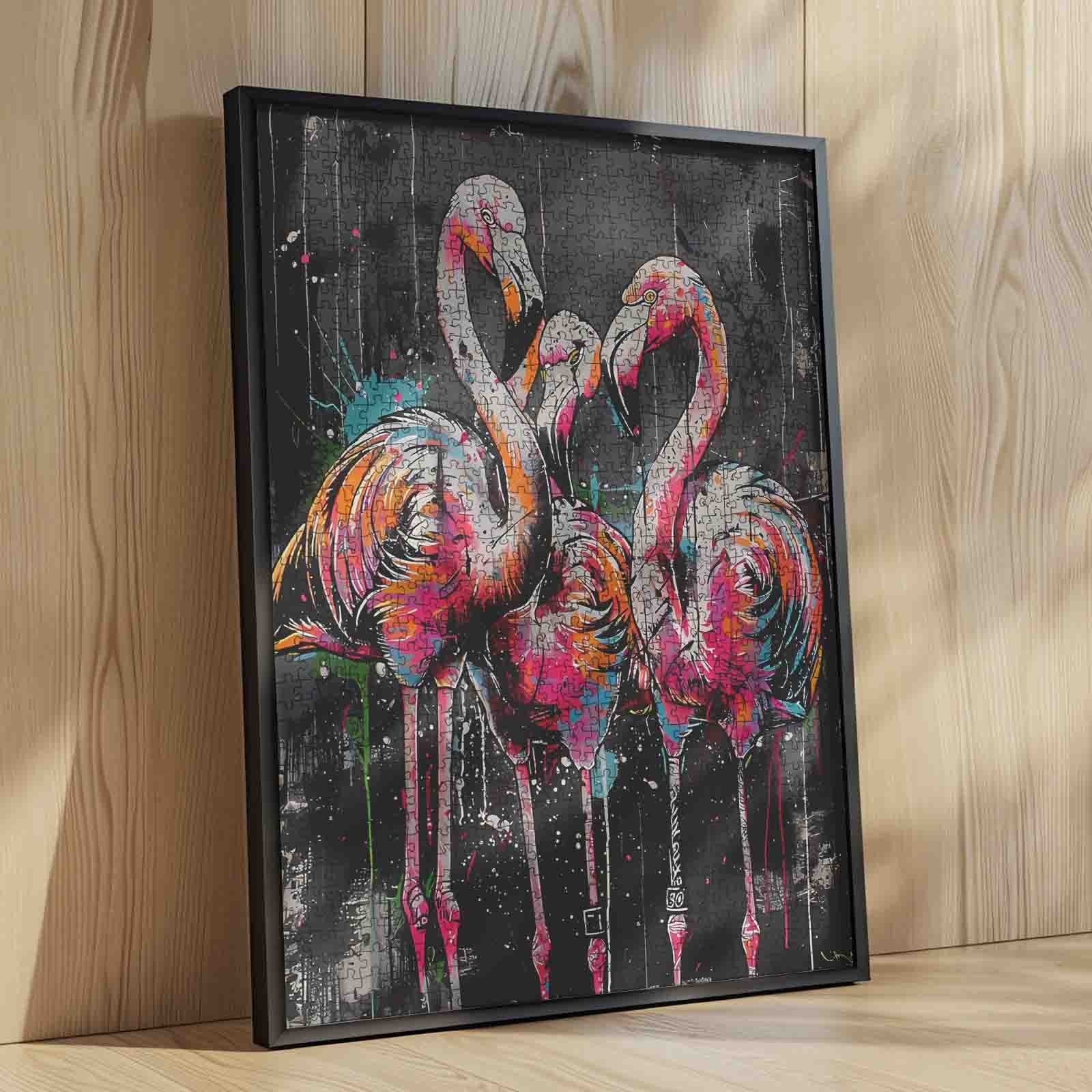 tucocoo-graffiti-flamingos-puzzle-1000-teile-bunt image 4