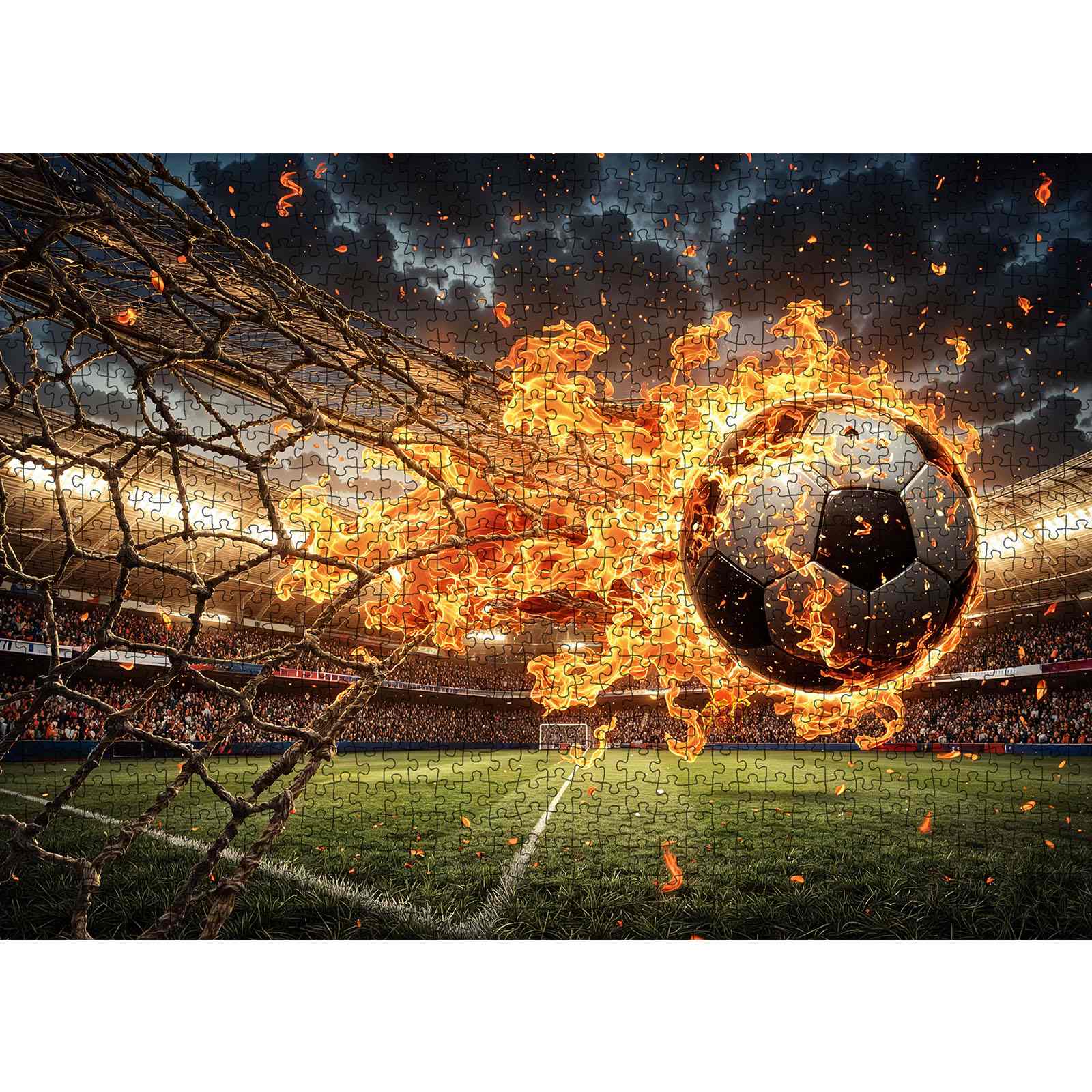 tucocoo-fu-ball-stadion-jigsaw-puzzle-1000-teile-burning-ball image 2