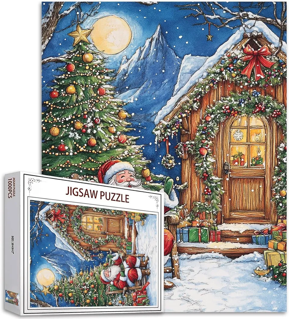 tucocoo-jigsaw-puzzles-snowy-christmas-night-puzzle-1000-teile image 1