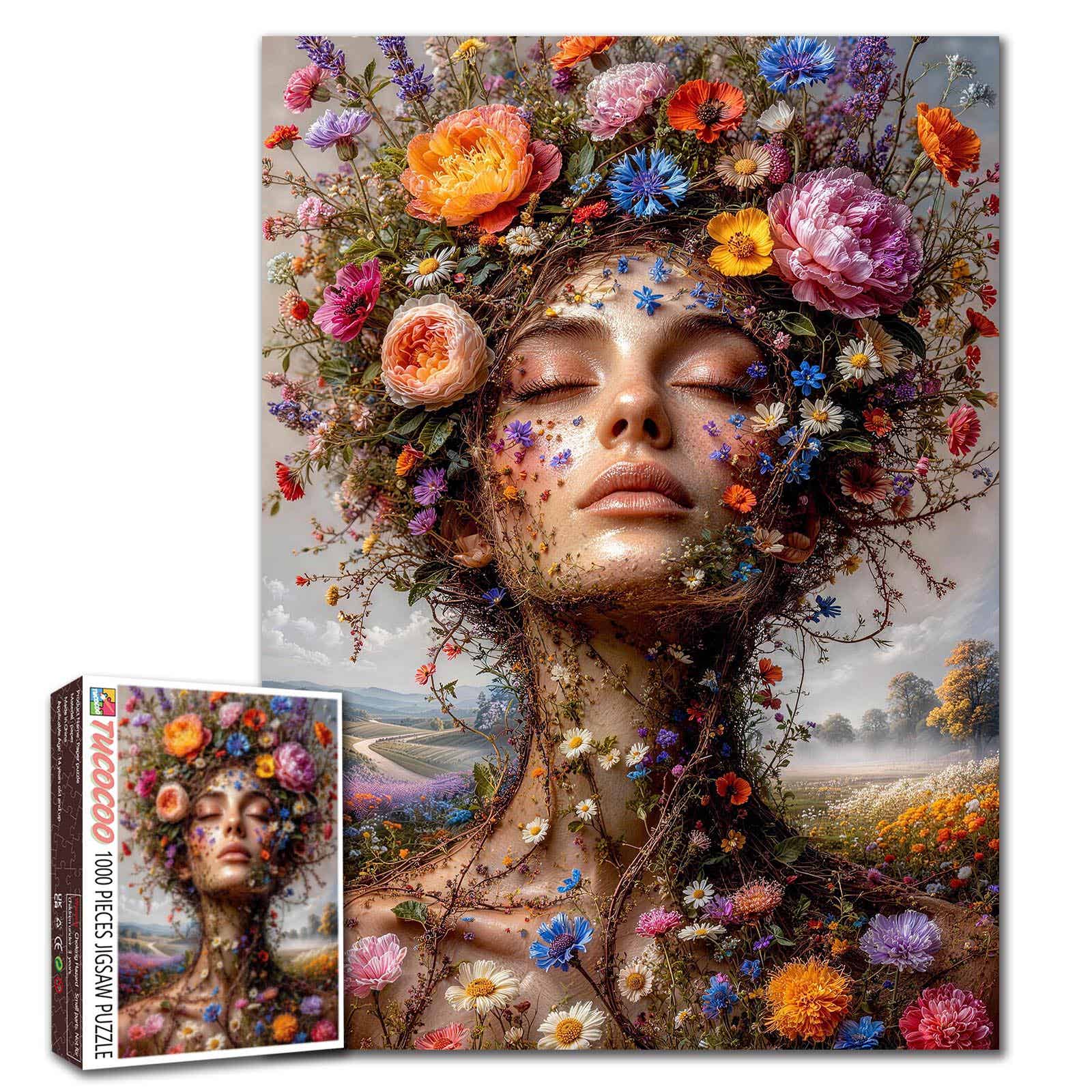 tucocoo-blooming-mother-nature-portrait-puzzle-1000-teile image 1