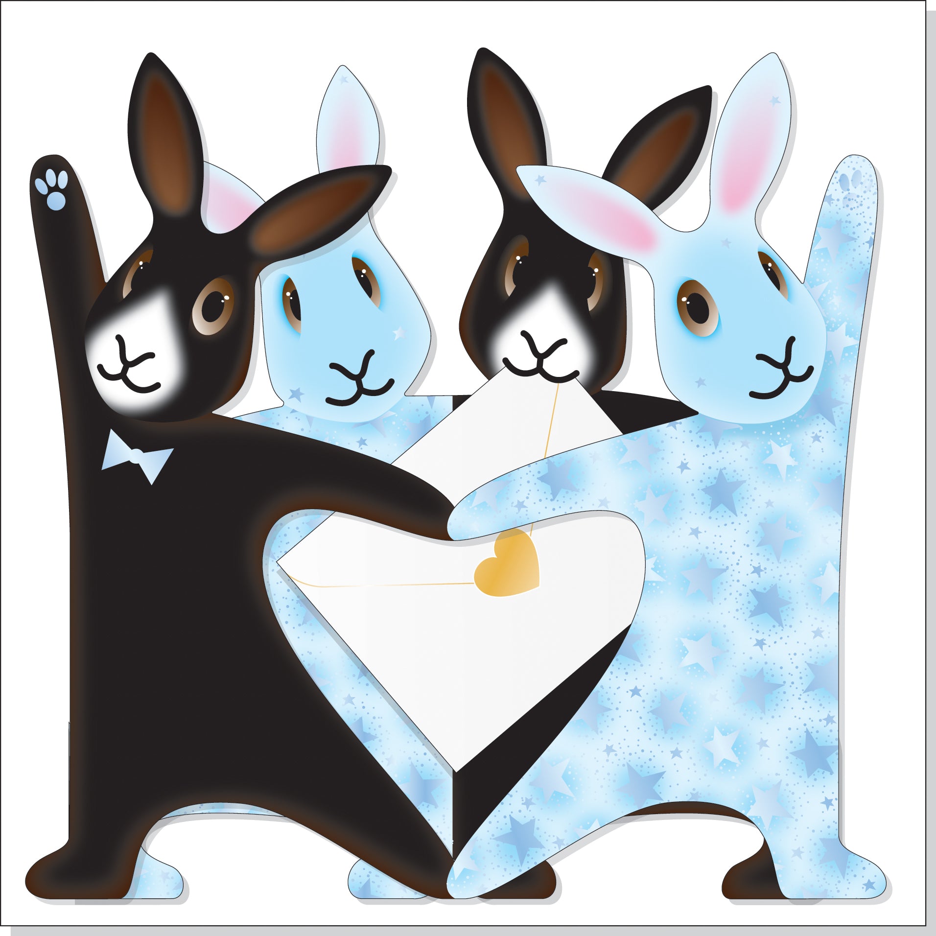 otter-house-strictly-bunnies-3d-grusskarte-hasen image 1