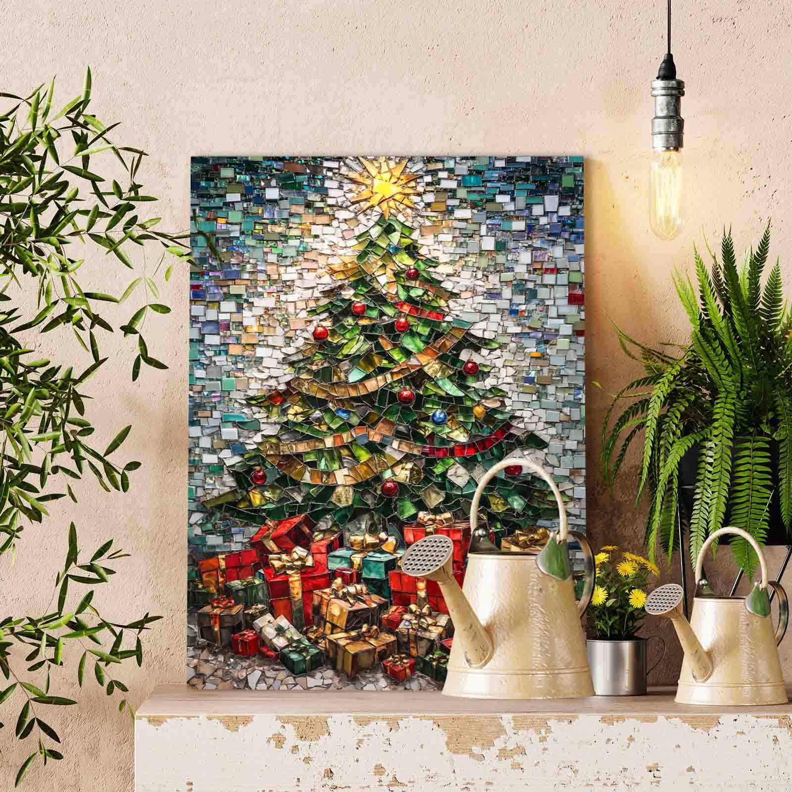 tucocoo-christmas-tree-mosaic-malen-nach-zahlen-40x50-ohne-rahmen image 2