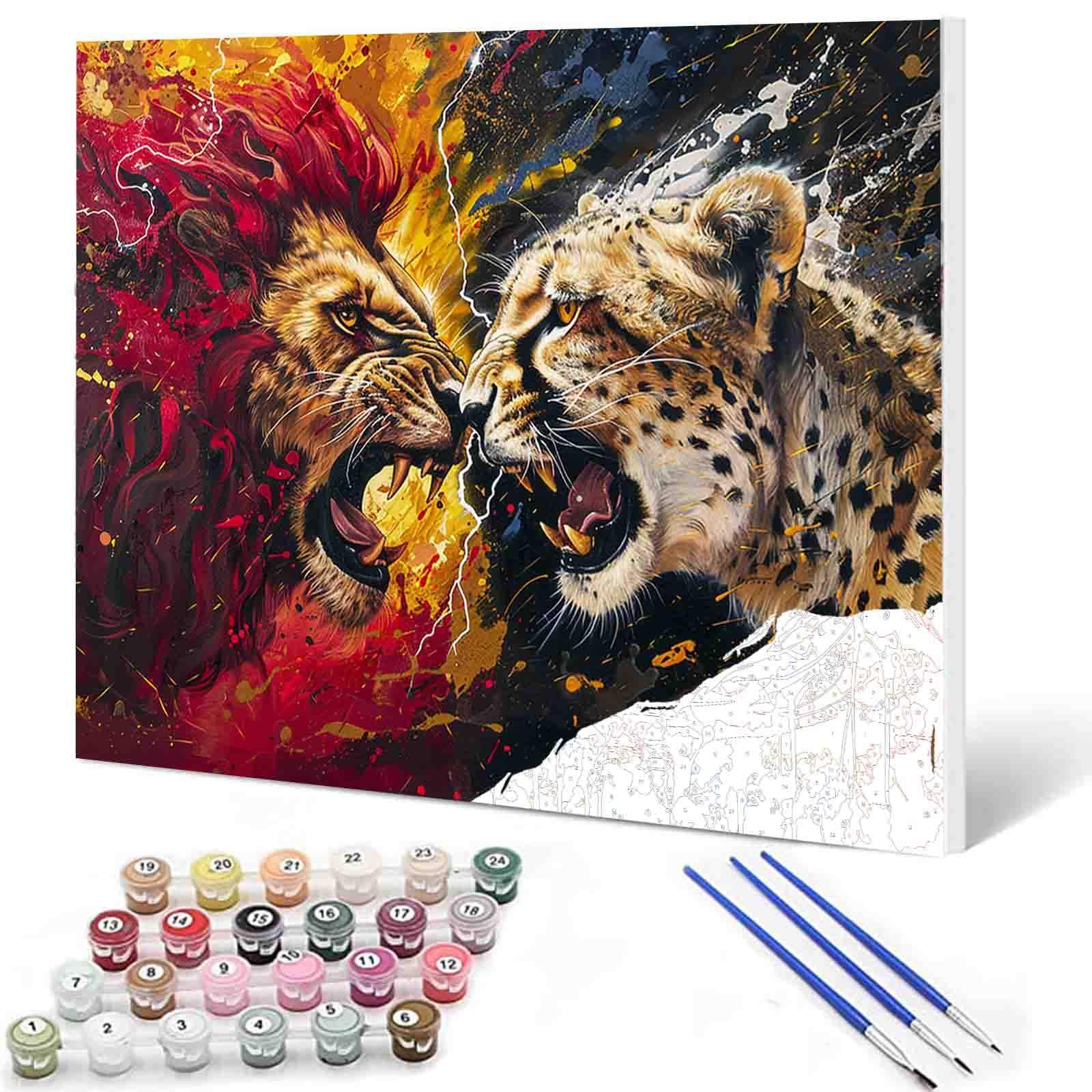 tucocoo-clash-of-beasts-malen-nach-zahlen-40x50-ohne-rahmen image 1