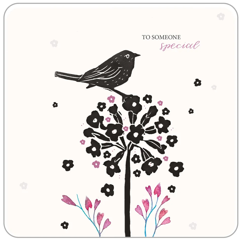otter-house-brush-ink-bird-grusskarte-vogel-linolschnitt image 1