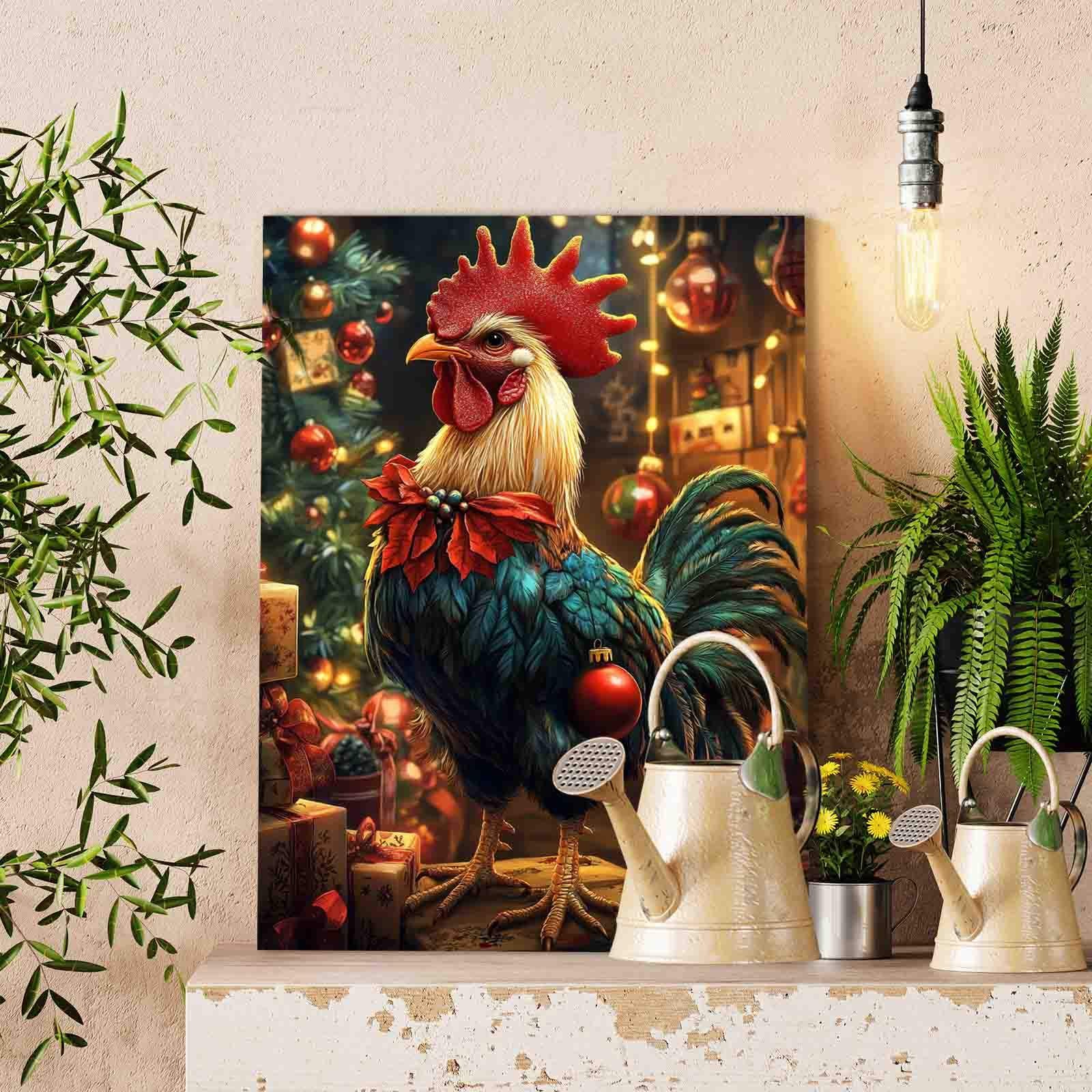 tucocoo-festive-rooster-christmas-malen-nach-zahlen-40x50-ohne-rahmen image 2
