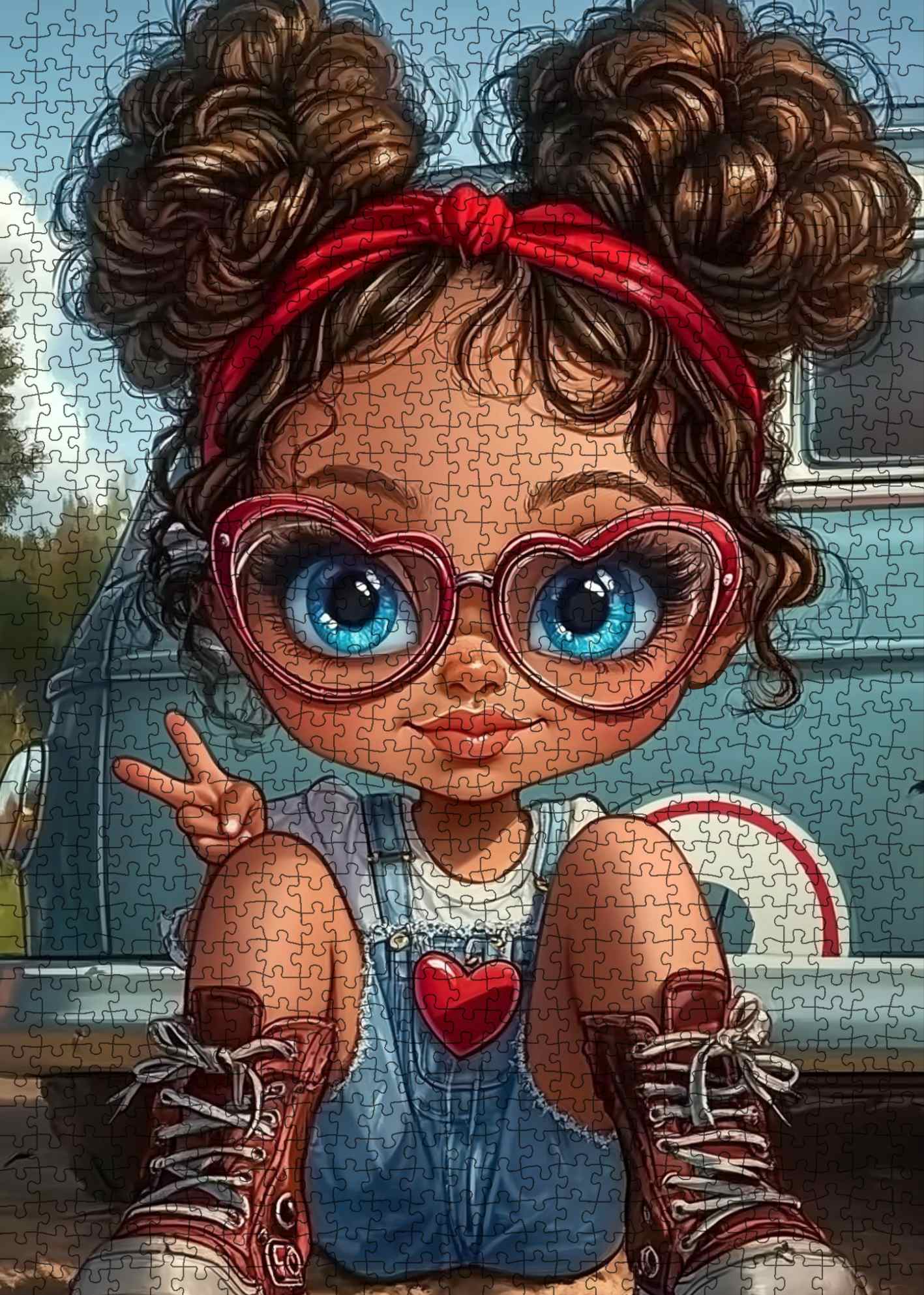 tucocoo-peace-sign-girl-puzzle-1000-teile-m-dchen image 2