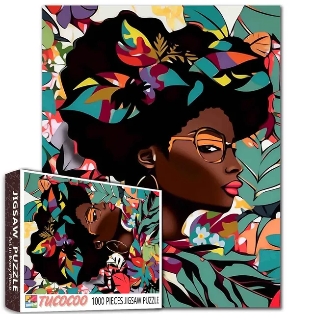 tucocoo-sunglass-painting-puzzle-1000-teile-portrait-frau image 1