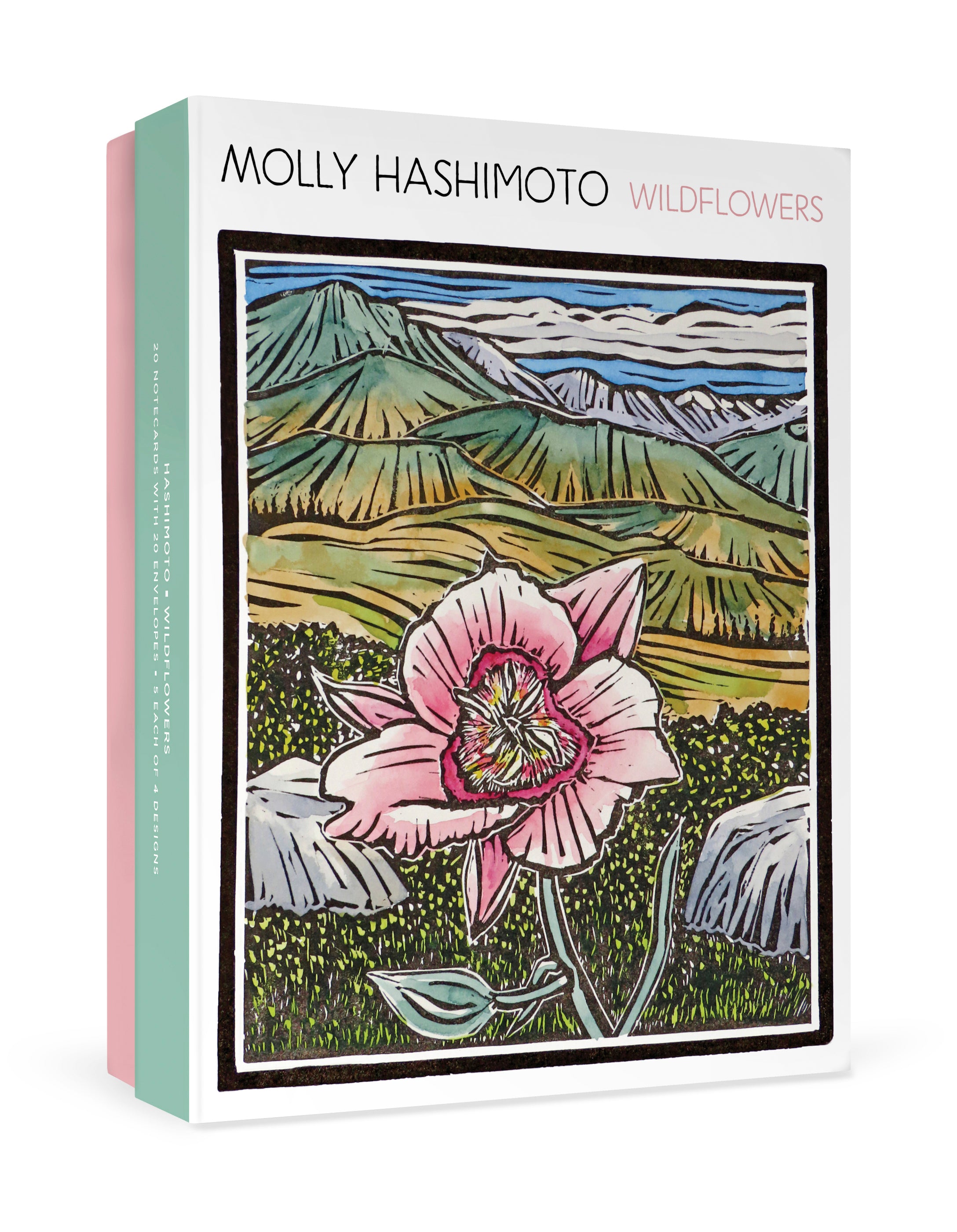pomegranate-boxed-notecards-molly-hashimoto-wildflowers-karten-set-20-blumen image 1