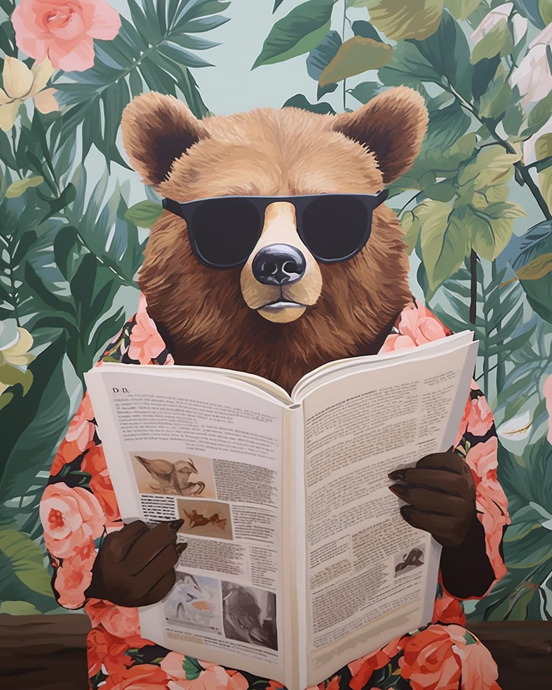 tucocoo-bear-newspaper-malen-nach-zahlen-40x50-b-r-ohne-rahmen image 2