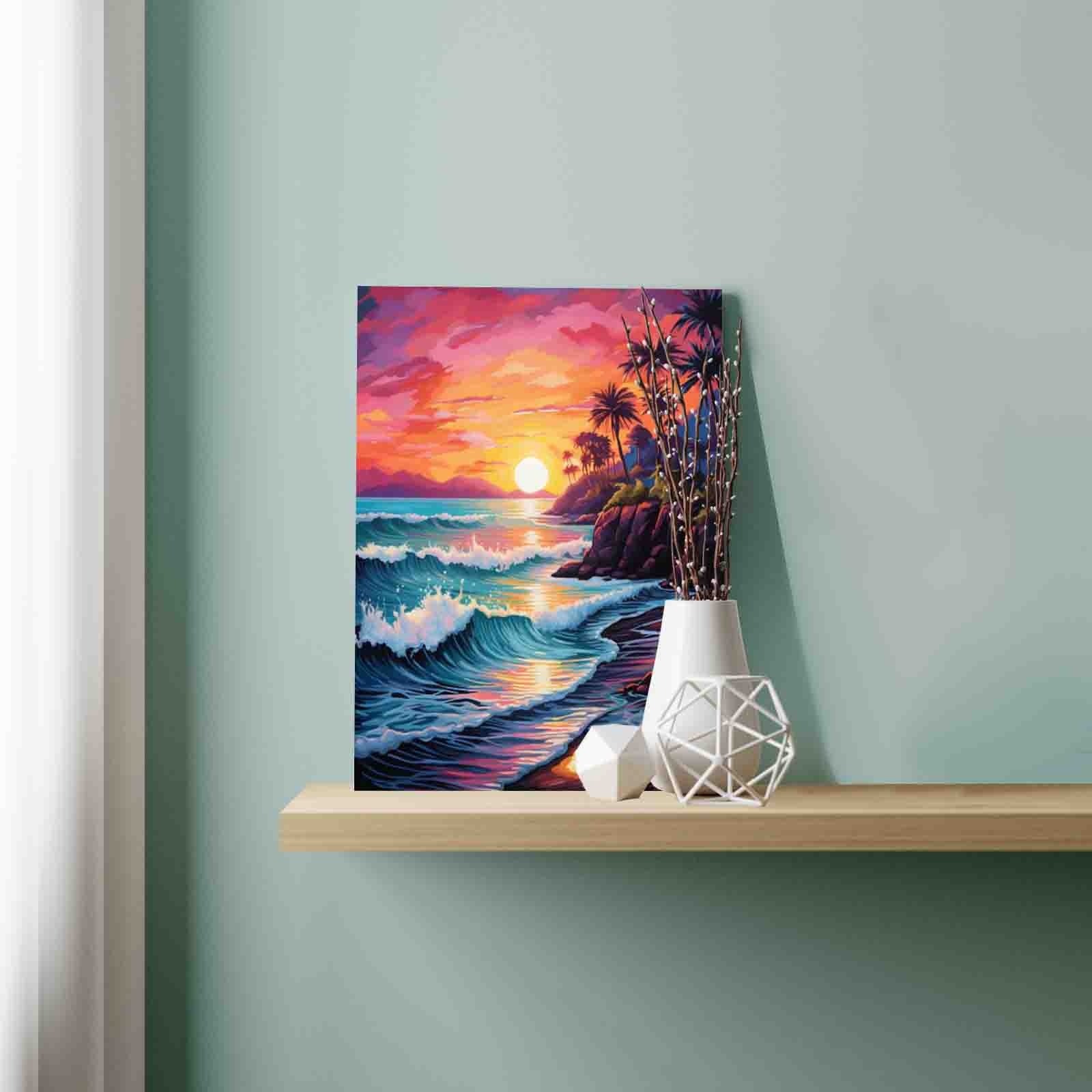 tucocoo-paint-by-numbers-tropical-sunset-waves-40x50 image 3