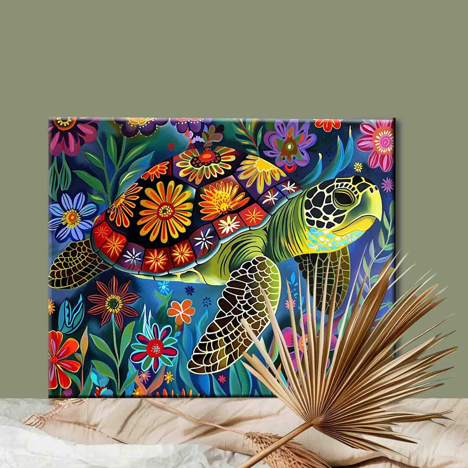 tucocoo-paint-by-numbers-tropical-turtle-malen-nach-zahlen-40x50cm-meer image 2