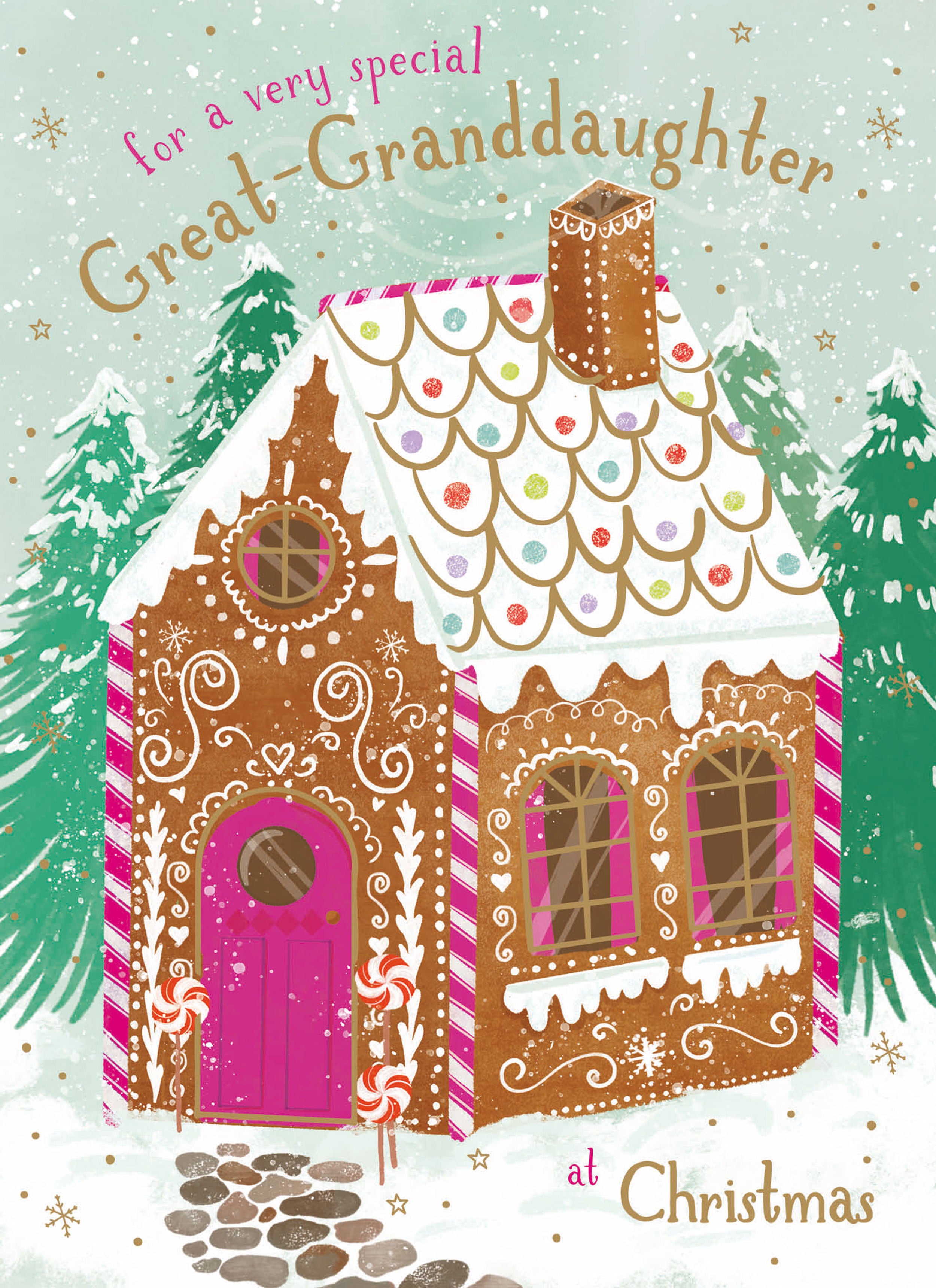 otter-house-weihnachtskarte-urenkelin-lebkuchenhaus-einzeln image 1