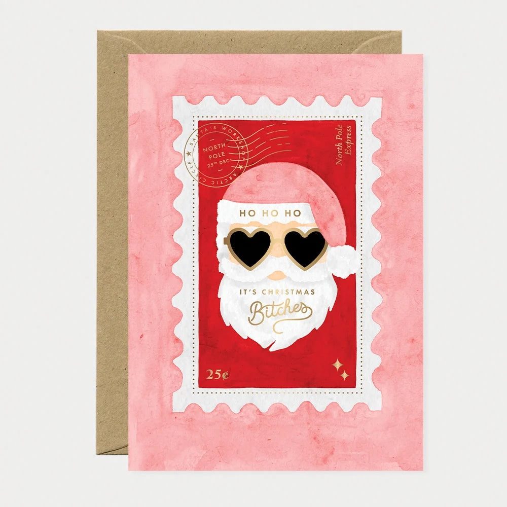 all-the-ways-to-say-christmas-bitches-weihnachtskarte-goldfolie-blanko image 1