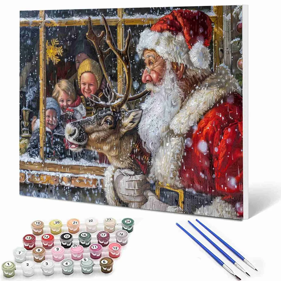 tucocoo-paint-by-numbers-santa-am-fenster-malen-nach-zahlen-ohne-rahmen image 1